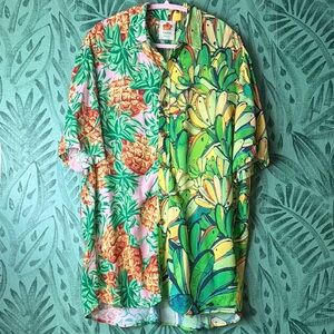 FARM RIO Garden Mix Boy Shirt/dress Banana Pineapple NWT’s sz S